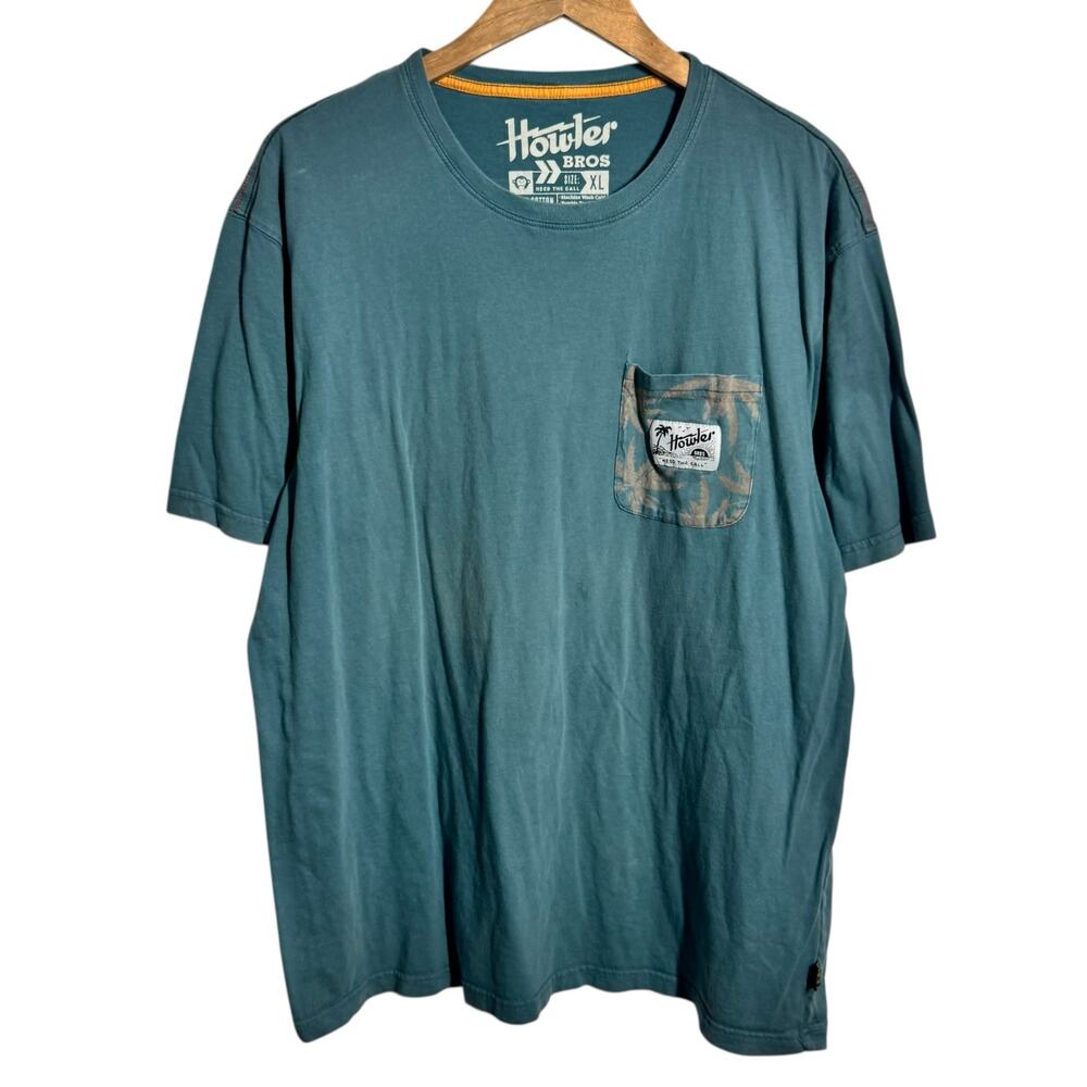 Howler Bros Tshirt Front Pocket Men XL Blue‎ Casual Beach Coastal Vacation